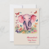 Baby Olifant Baby shower Dank u Bedankkaart (Achterkant)