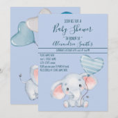 Baby olifant Baby shower Kaart (Voorkant / Achterkant)