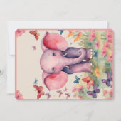 Baby olifant Baby shower Kaart (Achterkant)