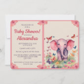Baby olifant Baby shower Kaart (Voorkant)