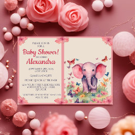 Baby olifant Baby shower Kaart