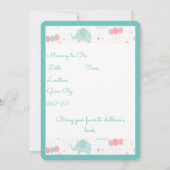 Baby olifant Baby shower Kaart (Achterkant)