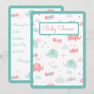Baby olifant Baby shower Kaart