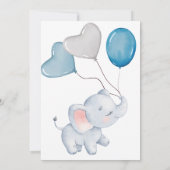 Baby olifant Baby shower Kaart (Achterkant)