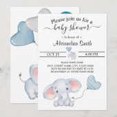 Baby olifant Baby shower Kaart (Voorkant / Achterkant)
