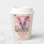 Baby olifant Baby shower Papieren Bekers (Achterkant)