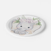 Baby olifant Baby shower Papieren Bordje (Gekanteld)