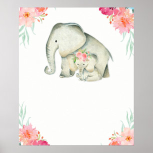Baby olifant Baby shower Poster