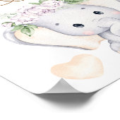 Baby olifant Baby shower raad hoeveel Poster (Hoek)