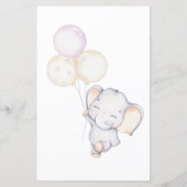 Baby Olifant Baby shower Recept (Achterkant)