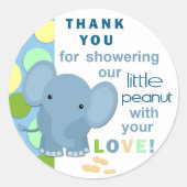 Baby Olifant Baby shower Sticker (Voorkant)