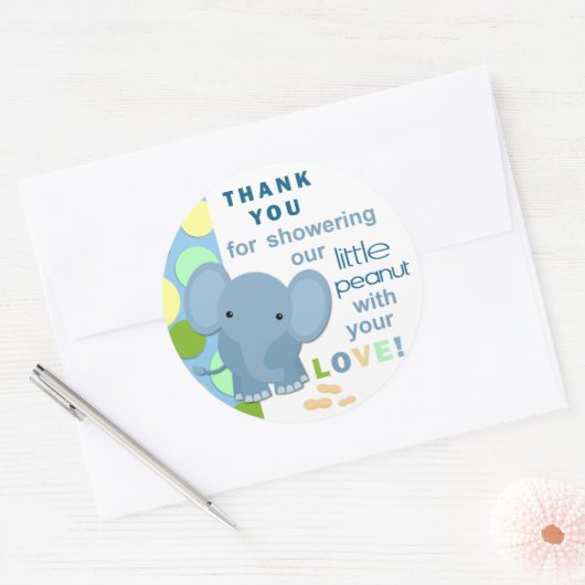 Baby Olifant Baby shower Sticker (Envelop)