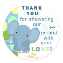Baby Olifant Baby shower Sticker