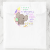 Baby Olifant Baby shower Sticker Roze (Tas)