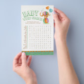 Baby olifant baby shower woordzoeker flyer (Hand)