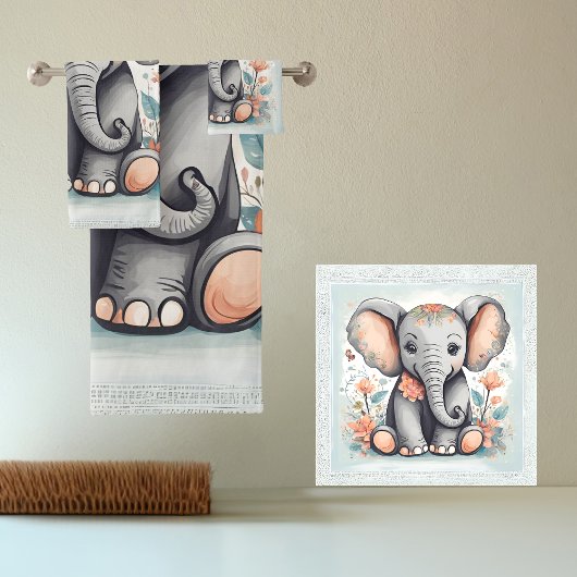 Baby Olifant Bad Handdoek