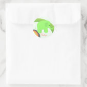 Baby Olifant Bedankt Ronde Sticker (Tas)