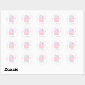 Baby Olifant Bedankt Ronde Sticker (Vel)