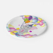 Baby-olifant Birthday Papieren Bordje (Gekanteld)