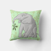 Baby Olifant & Blad Kussen (Achterkant)