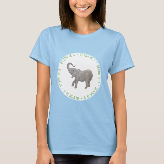 Baby Olifant Blauwe Ere Gast T-shirt (Voorkant)