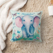 Baby Olifant Blue gepersonaliseerd Kussen (Deken)