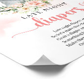 Baby olifant blush goud Late Night Luiers spel Poster (Hoek)