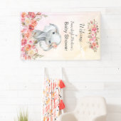 Baby Olifant Boho Chic Baby shower Welkom Spandoek (Insitu)