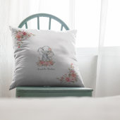Baby Olifant Boho Chic Waterverf Kussen