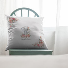Baby Olifant Boho Chic Waterverf Kussen
