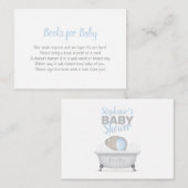 Baby Olifant Bubble Badboeken voor Baby Visitekaartje (Voorkant / Achterkant)