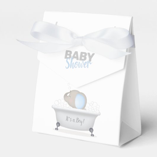 Baby Olifant Bubble Bath Boy Baby shower Bedankdoosjes (Voorkant Zijde)