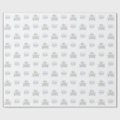 Baby Olifant Bubble Bath Boy Baby shower Cadeaupapier (Vlak)