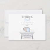 Baby Olifant Bubble Bath Boy Baby shower Kaart (Voorkant)