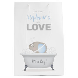 Baby Olifant Bubble Bath Boy Baby shower Medium Cadeauzakje