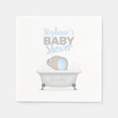 Baby Olifant Bubble Bath Boy Baby shower Servet (Voorkant)