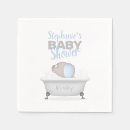 Baby Olifant Bubble Bath Boy Baby shower Servet
