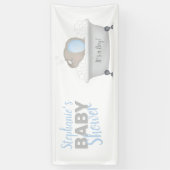 Baby Olifant Bubble Bath Boy Baby shower Spandoek (Verticaal)