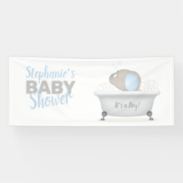 Baby Olifant Bubble Bath Boy Baby shower Spandoek