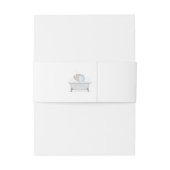 Baby Olifant Bubble Bath Boy Baby shower Uitnodigingen Wikkel (Achterkant Voorbeeld)