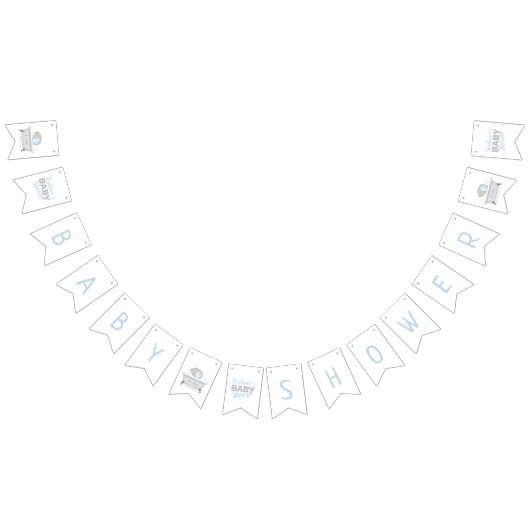 Baby Olifant Bubble Bath Boy Baby shower Vlaggetjes (Alle)