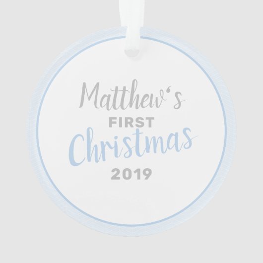 Baby Olifant Bubble Bath Eerste Kerstmis Ornament (achterkant)