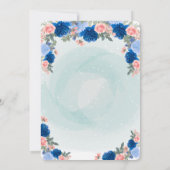 Baby olifant Car Floral Baby shower Kaart (Achterkant)