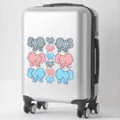 Baby Olifant Cartoons Iconen Set Sticker (Koffer)