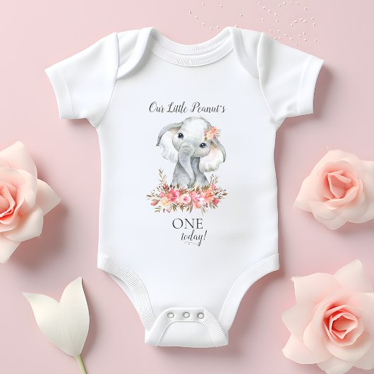 Baby Olifant Custom Age Verjaardagsmeisje Romper