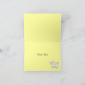 Baby Olifant Dank u kaart (Binnen)