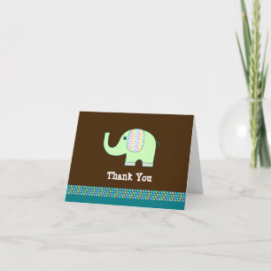 Baby Olifant Dank u kaart