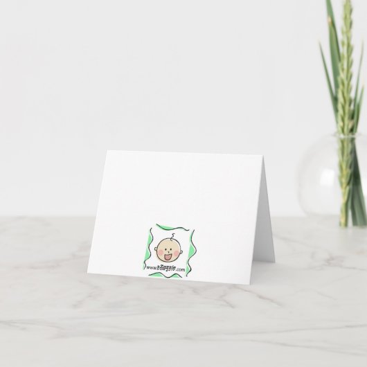 Baby Olifant Dank u kaart (Achterkant)