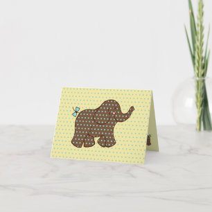 Baby Olifant Dank u kaart
