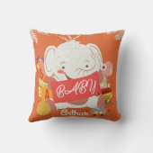 Baby Olifant Decoratiekussen Kussen (Achterkant)